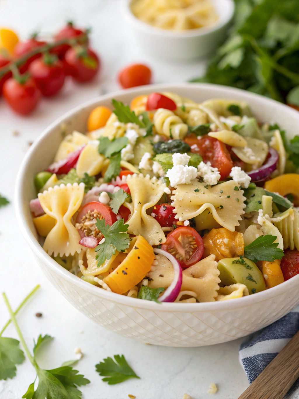 Ultimate Pasta Salad with Fresh Veggies (Perfect for Potlucks!)