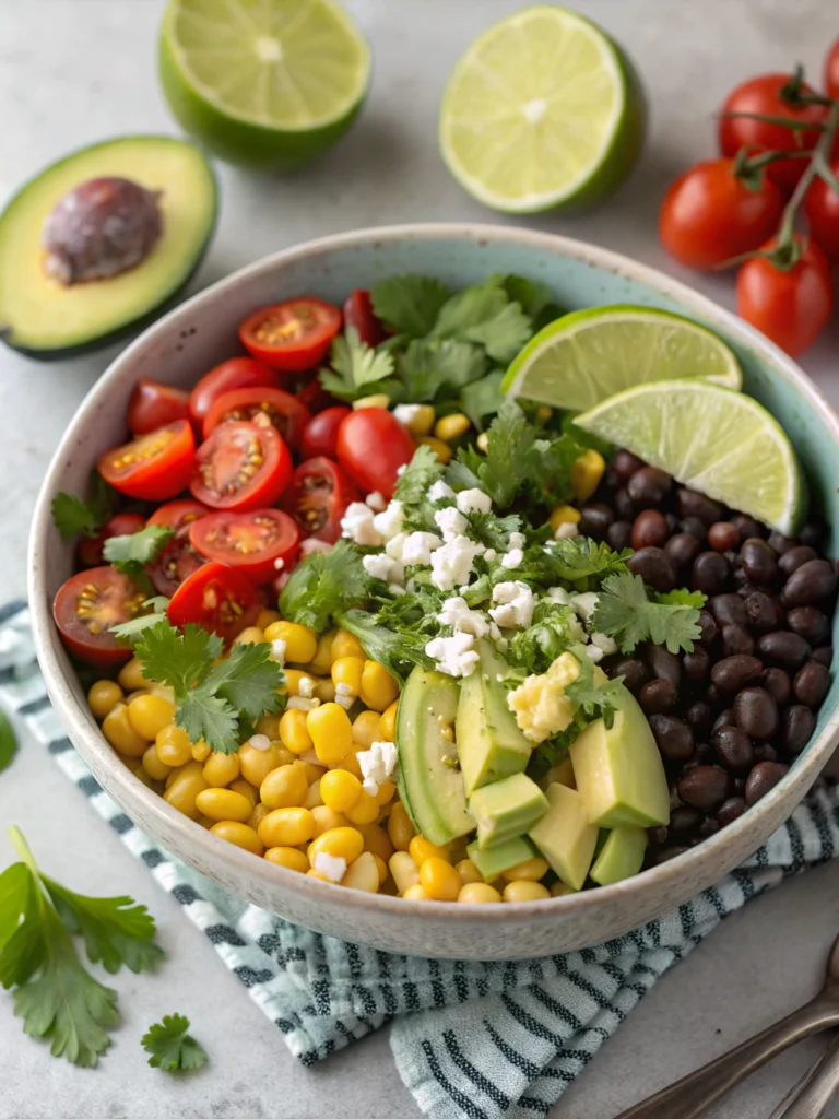 Vibrant Mexican Bean Fiesta Salad (Perfect Make-Ahead Lunch!) ingredients