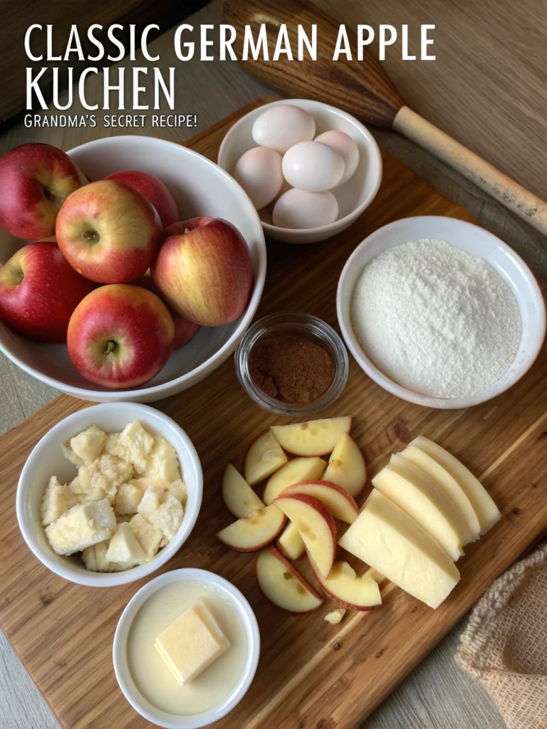 Classic German Apple Kuchen (Grandma's Secret Recipe!) ingredients