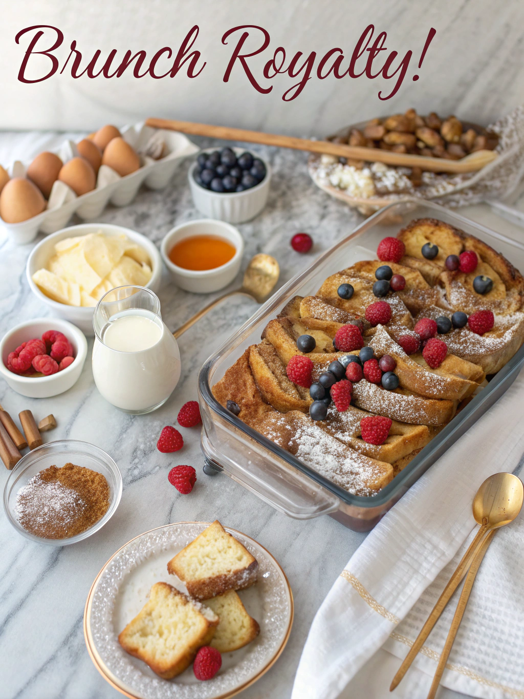 Decadent Victorian Baked French Toast (Brunch Royalty!) ingredients