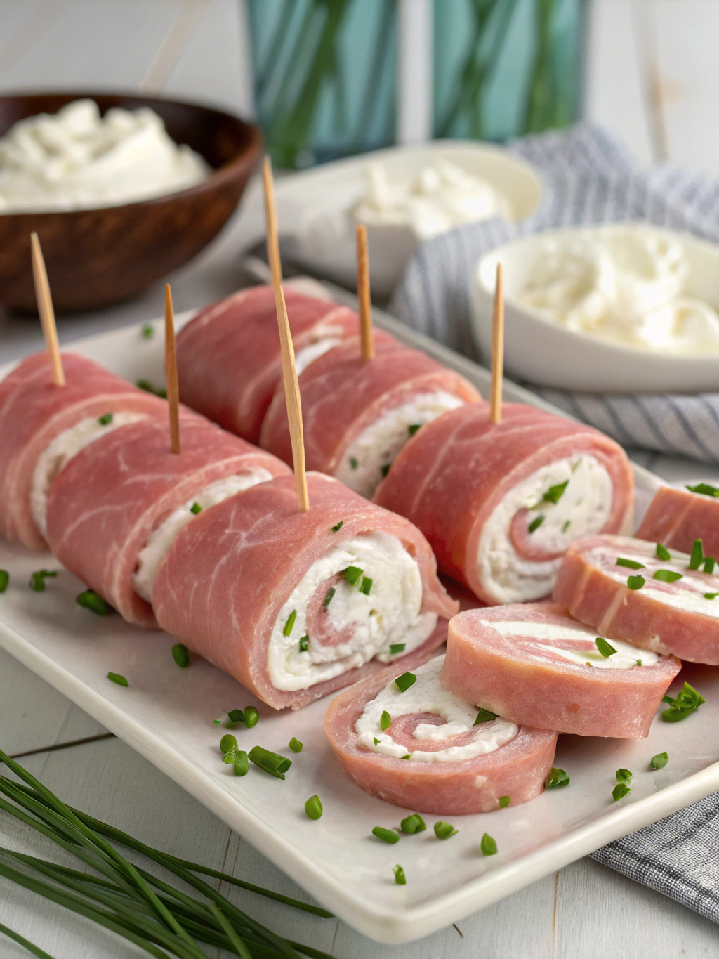 Divine Ham Roll-Ups with Cream Cheese (Perfect Appetizers!) ingredients
