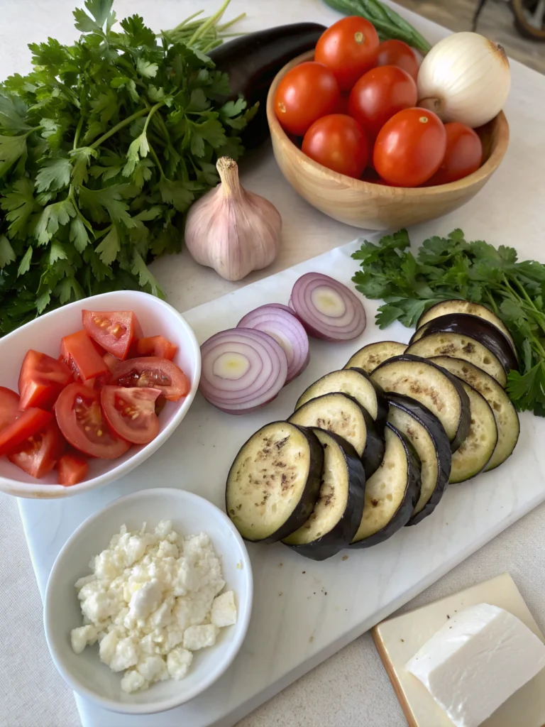 Divine Mediterranean Eggplant-Tomato Casserole (Restaurant-Quality!) ingredients