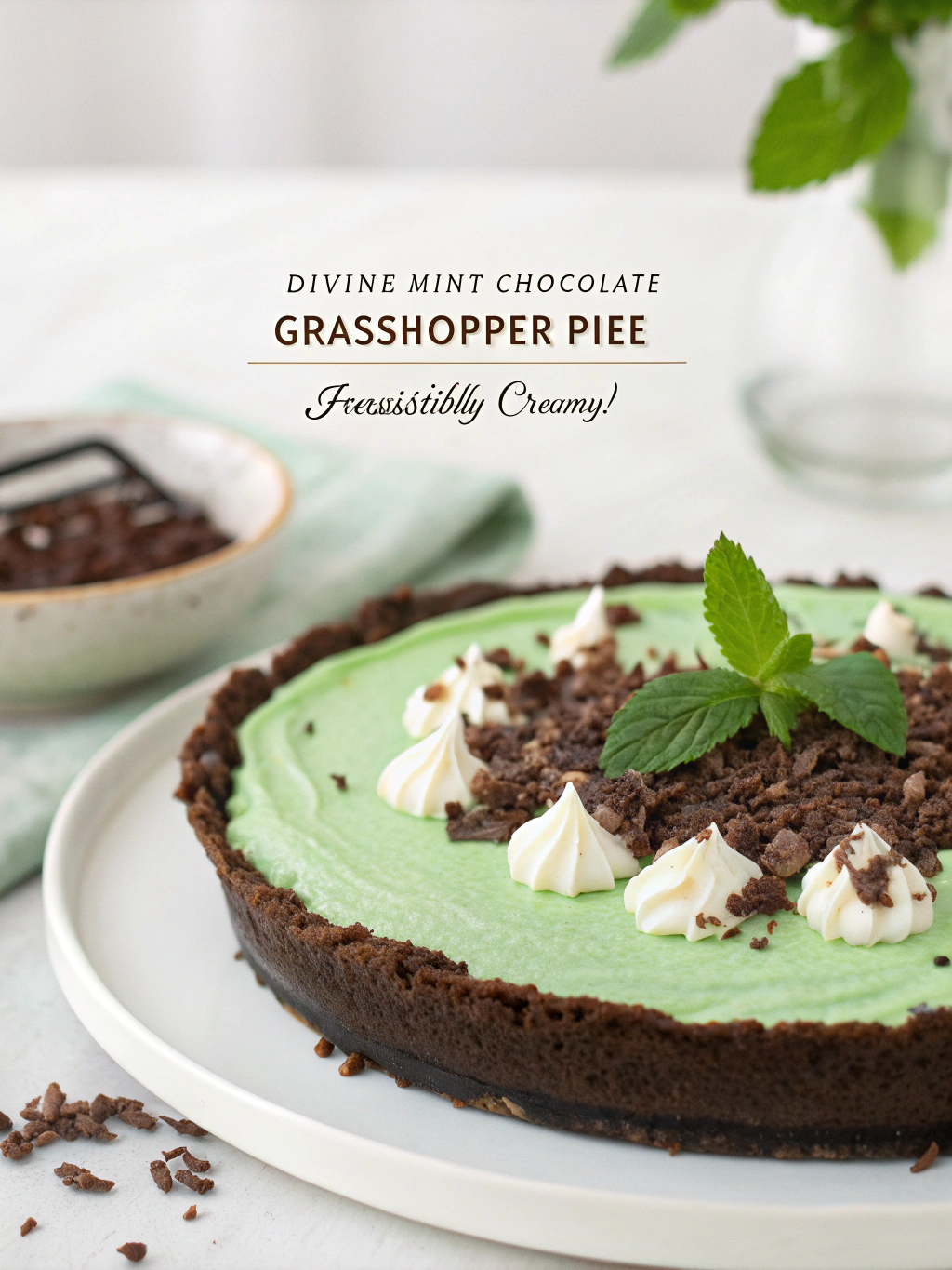 Divine Mint Chocolate Grasshopper Pie (Irresistibly Creamy!) ingredients