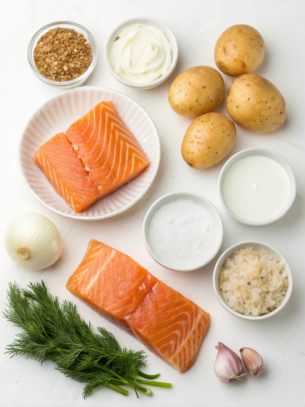 Divine Sour Cream Salmon Casserole (Melt-In-Your-Mouth Delicious!) ingredients