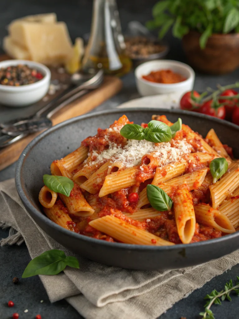Fiery Homemade Penne Al'Arrabbiata (Restaurant-Quality!) ingredients