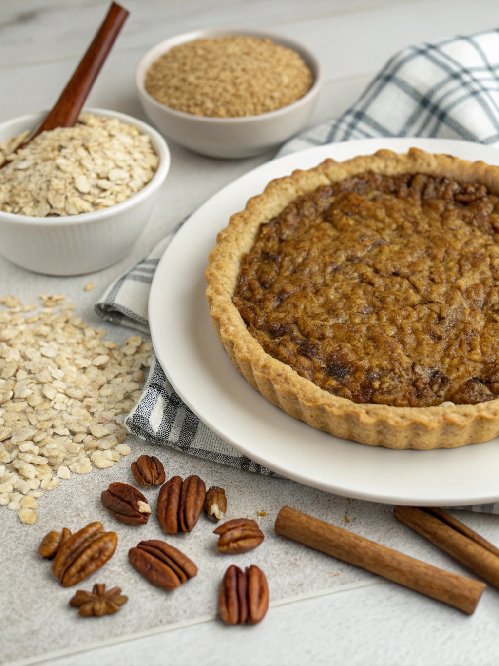 Homemade Oatmeal Pie with Golden Crust (Tastes Like Pecan Pie!) ingredients