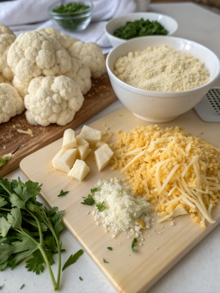 Irresistible Cheesy Cauliflower ingredients