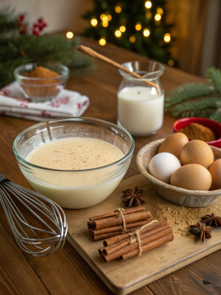 christmas-eggnog-homemade ingredients