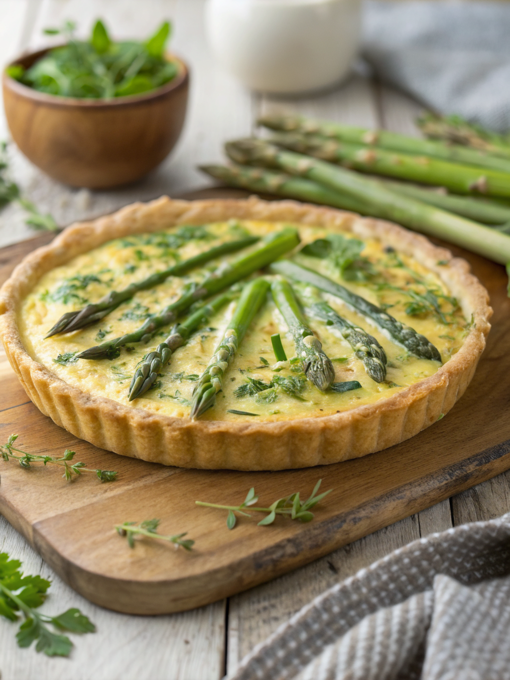 asparagus prosciutto quiche spring