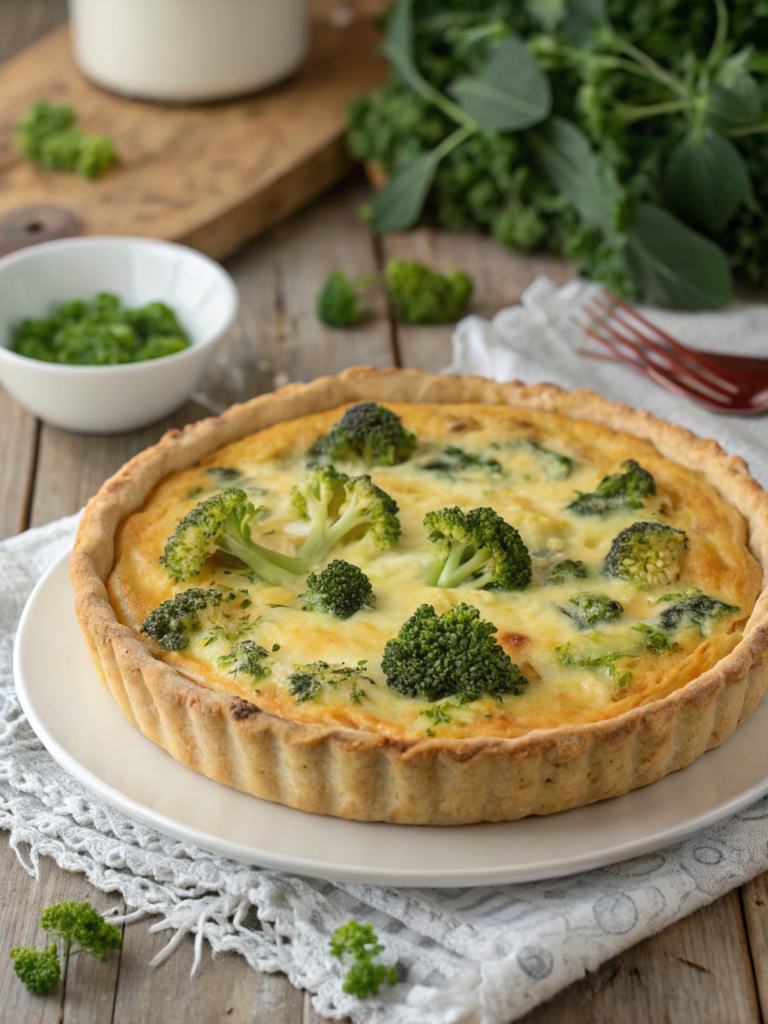 broccoli cheddar quiche easy