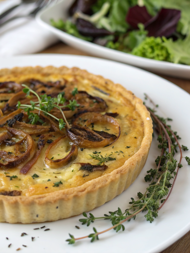caramelized onion gruyere quiche