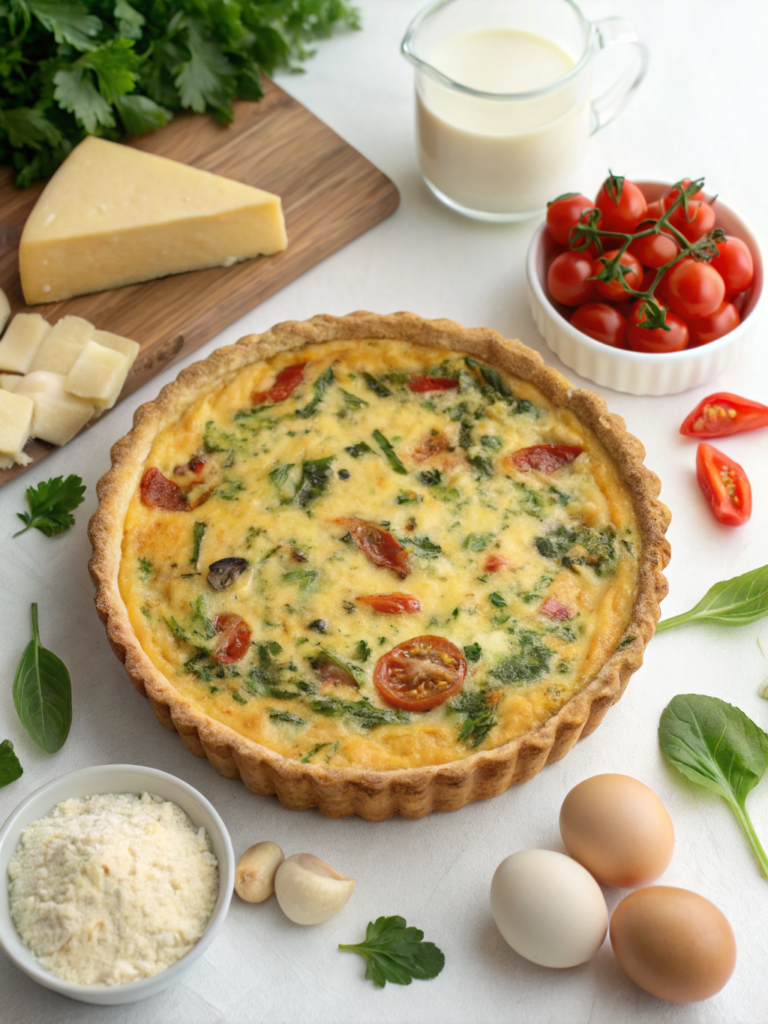 deep dish quiche Chicago style ingredients