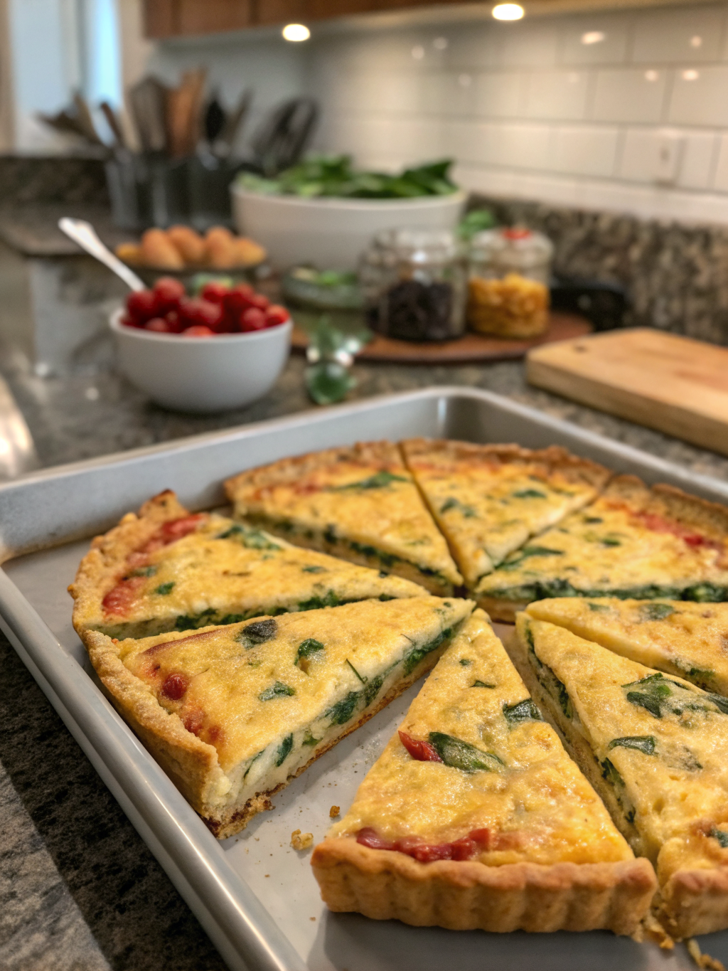 sheet pan quiche meal prep