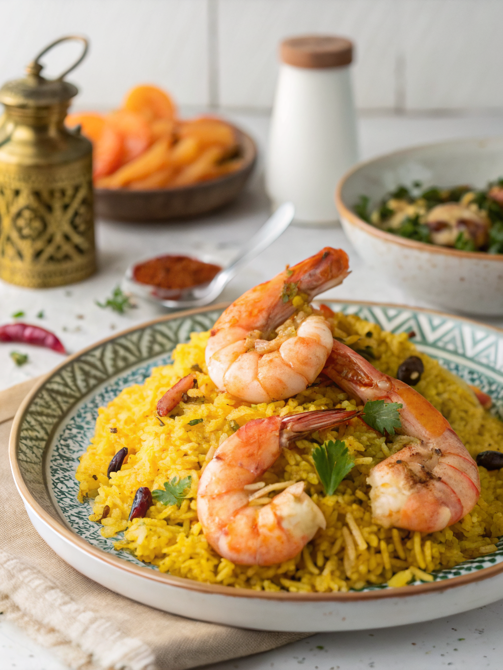 shrimp rice pilaf iftar seafood