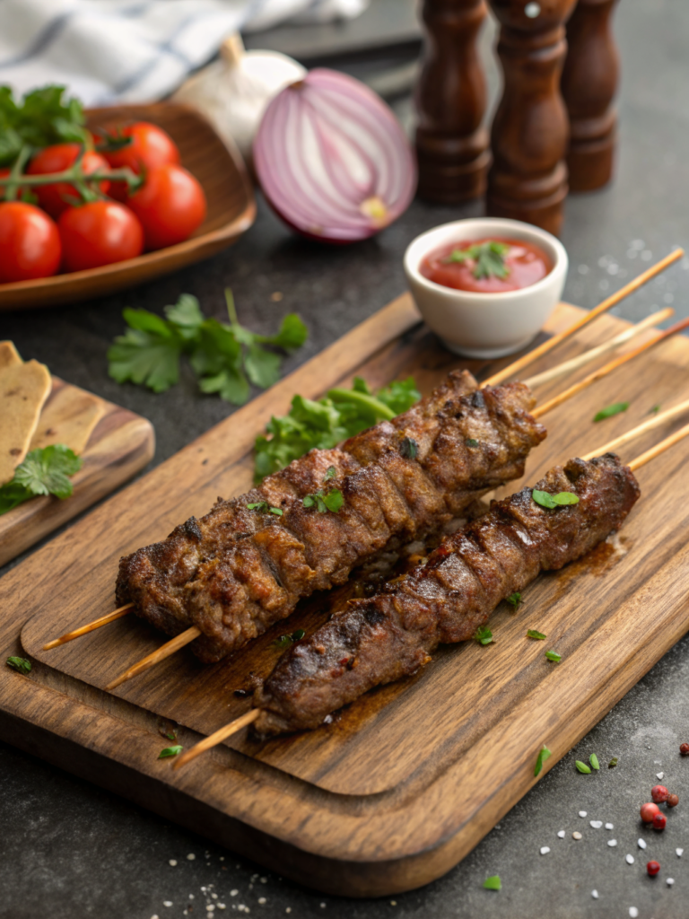 beef kebabs iftar grilled ingredients