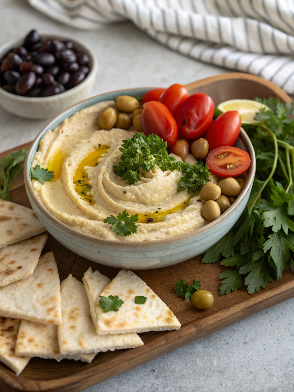 homemade hummus ramadan mezze ingredients