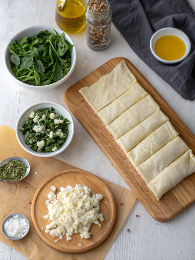 spinach feta borek ramadan ingredients